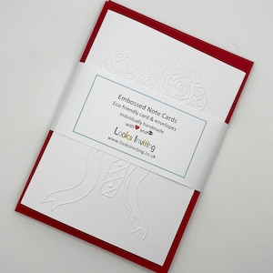 Rose Bouquet Cards. 6 Embossed Rose Notecards and Envelopes. Stationery Gift Set. Floral Cards, Flower Cards