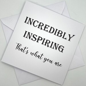 Carte de voeux incroyablement inspirante - Message inspirant « C'est ce que vous êtes » - Design minimaliste, carte Juste parce que, pour lui pour elle