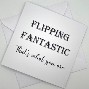 Fantastique carte de voeux à retournement - Message inspirant « C'est ce que vous êtes » - Design minimaliste, carte Just Because, pour lui pour elle