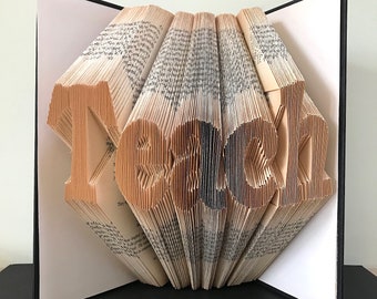 TEACH Book Folding Pattern. DIY gift for book art. Template with step by step instructions. Very easy, no measuring required. Printables
