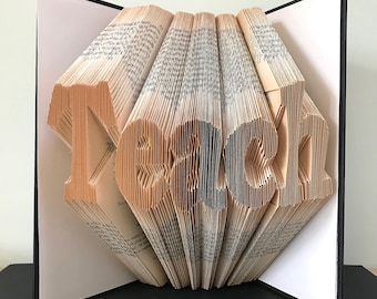 TEACH Book Folding Pattern. DIY gift for book art. Template with step by step instructions. Very easy, no measuring required. Printables