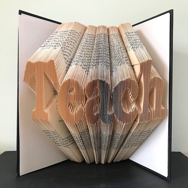 TEACH Book Folding Pattern. DIY Gift for Book Art. Template Etsy