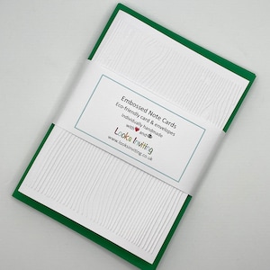Cartes de correspondance similibois. 6 cartes de correspondance et enveloppes vierges gaufrées. Coffret cadeau papeterie. Cartes de correspondance vierges. Pack de petits papiers. Cartes modernes
