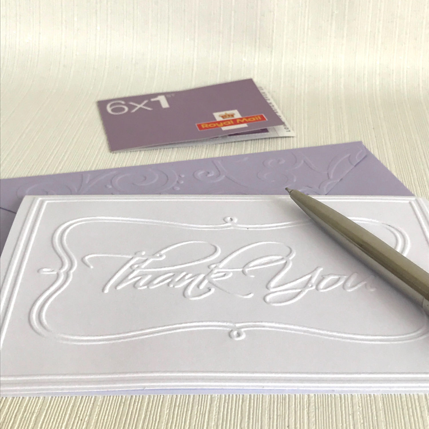 Embossed Thank You Cards Pack of 6 Thank You Cards with Etsy