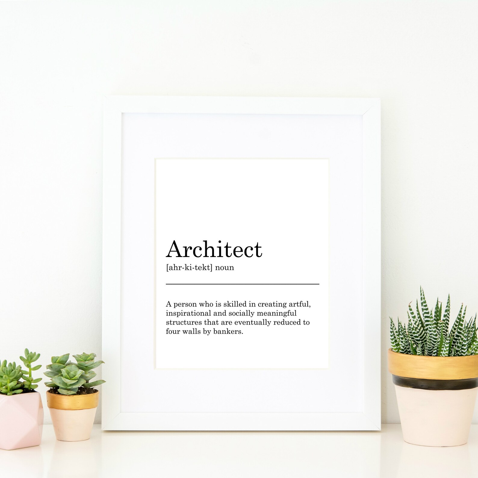 Architect Definition Print. Printable Art Wall Decor Funny Etsy