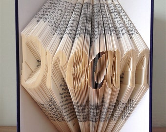 DREAM Book Folding Pattern. DIY gift for book art. Template with step by step instructions. Very easy, no measuring required. Printables