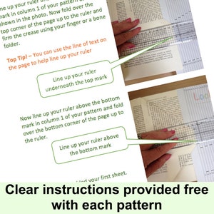 PAW PRINTS Book Folding Pattern. DIY gift for book art. Template with step by step instructions. Very easy, no measuring required image 2