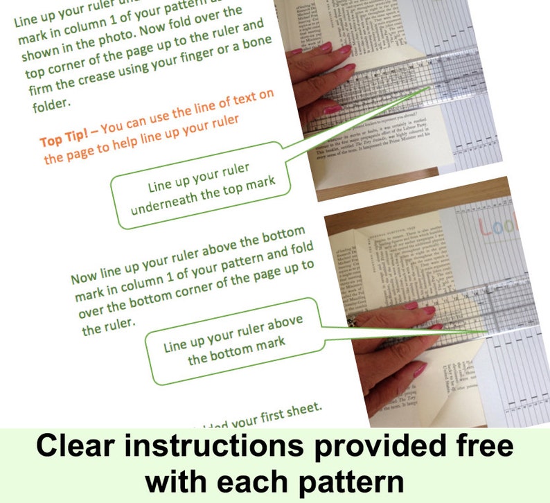 PAW PRINTS Book Folding Pattern. DIY gift for book art. Template with step by step instructions. Very easy, no measuring required image 2