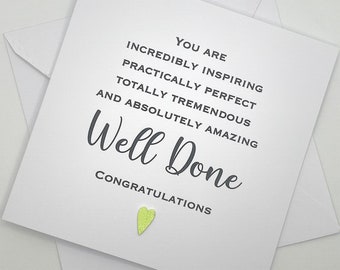 Well Done Card. Congratulations Card. New Job Card. Graduation Card. Promotion Card. Modern Card. Minimalist Card. Simple Cards
