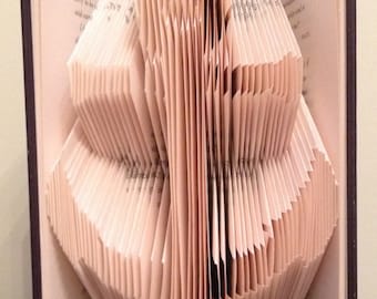 SHIPS ANCHOR Book Folding Pattern. DIY gift for book art. Template with step by step instructions. Very easy, no measuring required