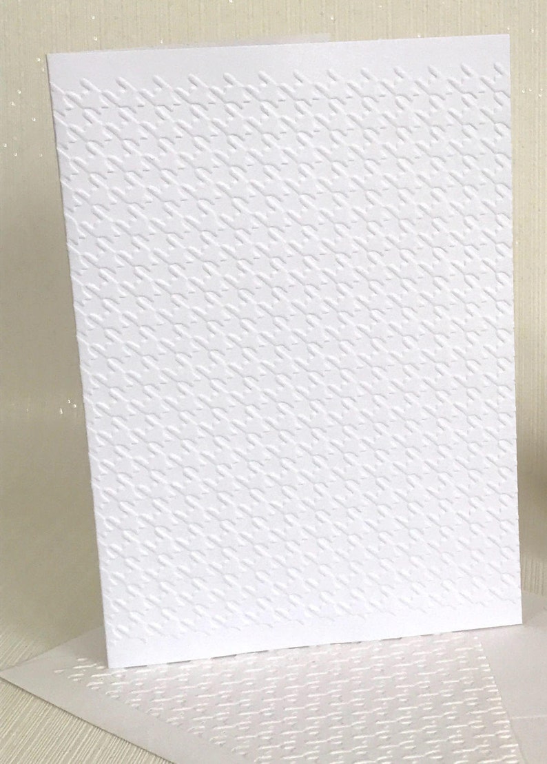 Houndstooth Embossed Cards. Pack of 6 Blank Note Cards With Etsy