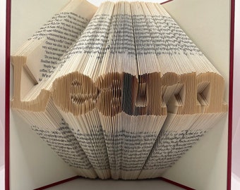 LEARN Book Folding Pattern. DIY gift for book art. Template with step by step instructions. Very easy, no measuring required. Printables
