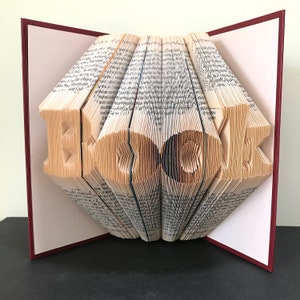 BOOK Book Folding Pattern. DIY gift for book art. Template with step by step instructions. Very easy, no measuring required. Printables