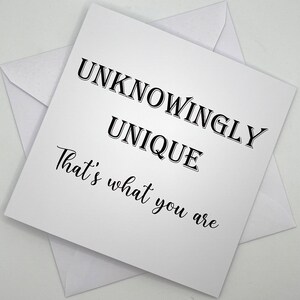 Carte de voeux unique sans le savoir - Message inspirant « C'est ce que vous êtes » - Design minimaliste, carte Just Because, pour lui pour elle