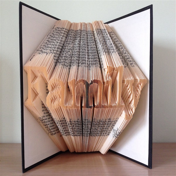 FAMILY Book Folding Pattern. DIY gift. Paper family. Family ornament. Family home decor. Family pattern. Family word. Gift for mum