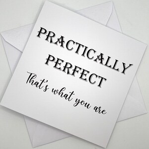 Carte de voeux pratiquement parfaite - Message inspirant « C'est ce que vous êtes » - Design minimaliste, carte Just Because, pour lui pour elle