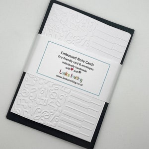 Cartes de correspondance pour piano. 6 cartes à musique gaufrées et enveloppes. Cadeau pour musiciens. Cadeau pour professeur de piano, cadeau pour professeur de musique, cadeau pour récital de musique