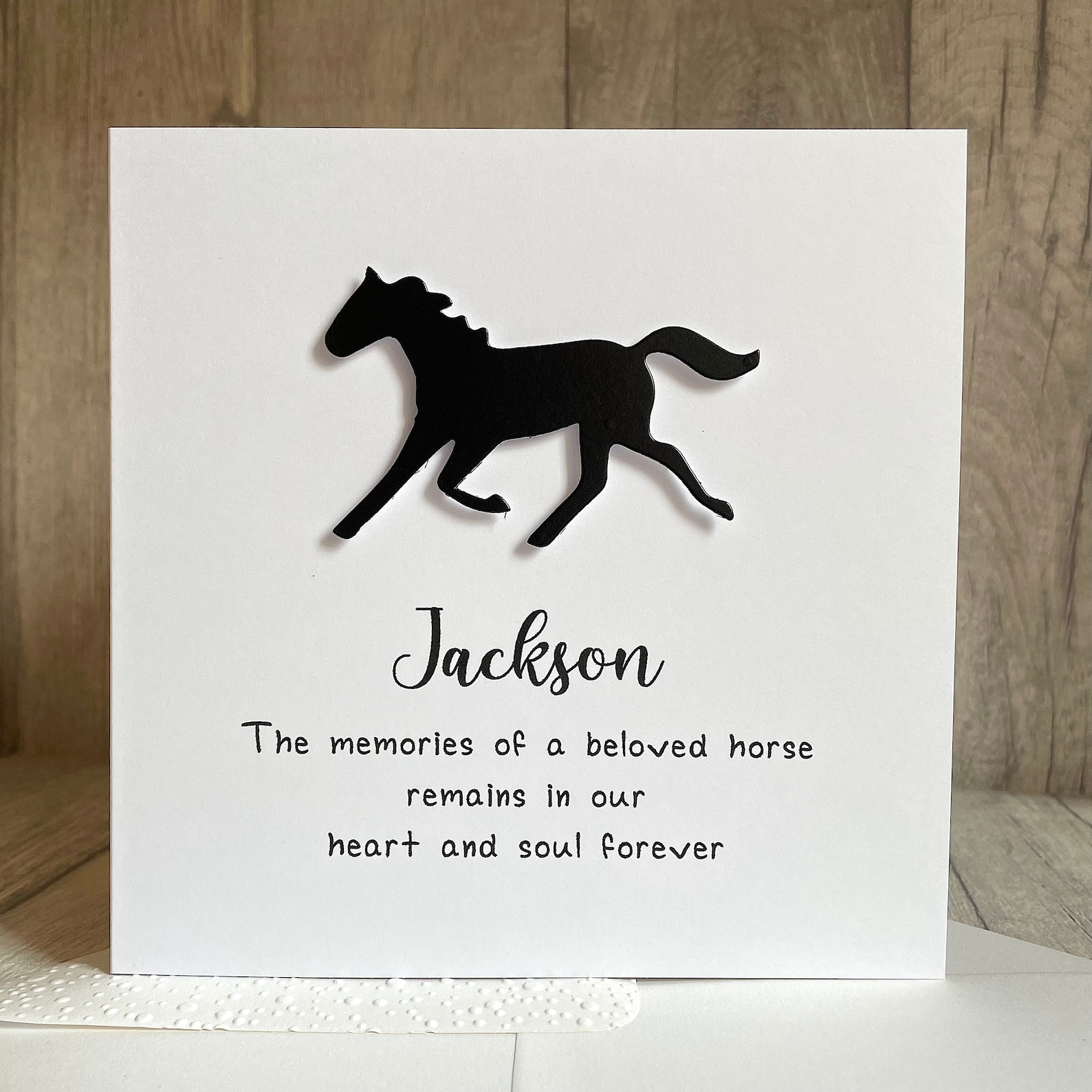 Personalised Horse Sympathy Card. Horse Bereavement Card. Etsy