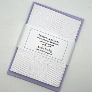 Cartes de courtepointe en patchwork. 6 cartes de correspondance et enveloppes vierges gaufrées. Coffret cadeau papeterie. Cartes de correspondance vierges. Cadeau pour les artisanes, Cadeau pour les couturières