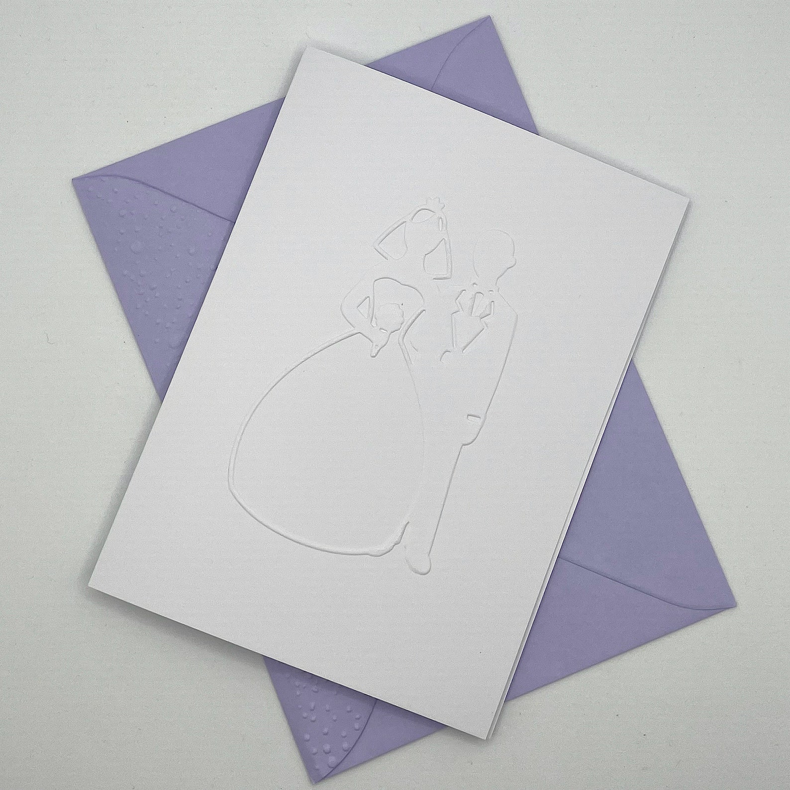 Bride & Groom Wedding Cards Pack. Set of 6 Embossed Wedding Etsy
