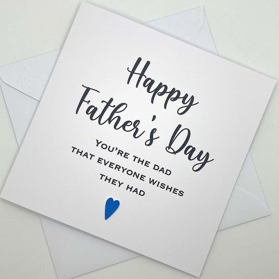 FATHERS DAY Card. Happy Father's Day Card. Daddy, Step Dad, Step Father ...