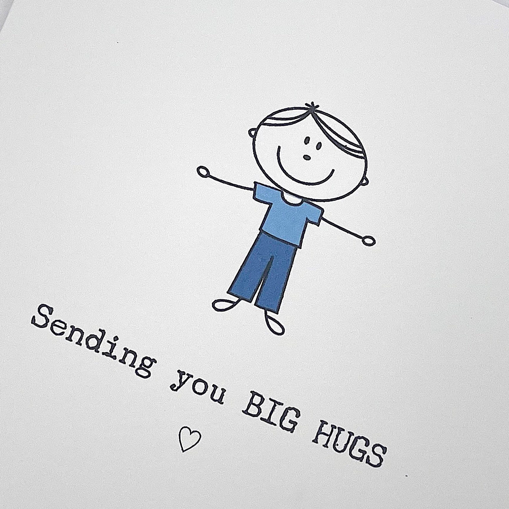 Emily Gift 'Sending A Big Hug' Karte – Umarmungskarte Mit Persönlicher Nachricht, 12,7 X 17,8 Cm, Inkl. Umschlag