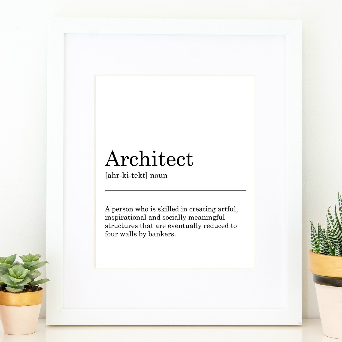 Architect Definition Print. Printable Art Wall Decor Funny Etsy