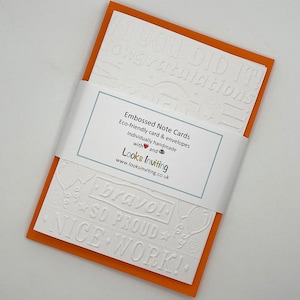 Cartes de correspondance bien faites. 6 cartes de correspondance et enveloppes vierges gaufrées. Coffret cadeau papeterie. Cartes de correspondance vierges. Pack de petits papiers. Félicitations