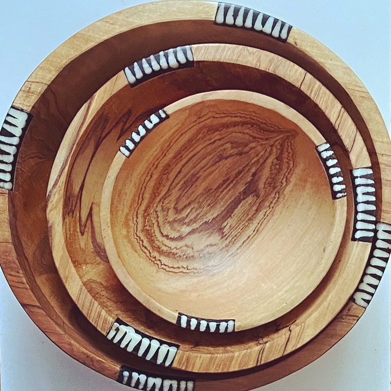 Handcrafted olive wood salad bowlKenyan bowl Etsy