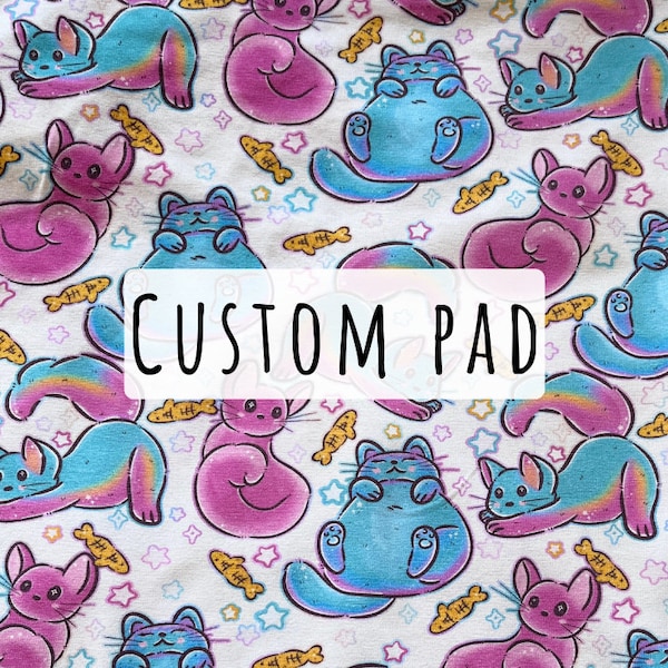 Custom Cloth Pad- Jersey- 7, 8, 9, 10, 12,14 and 16"- Your choice of length & absorbency- pantyliner/ overnight/ moderate/ heavy/ light flow
