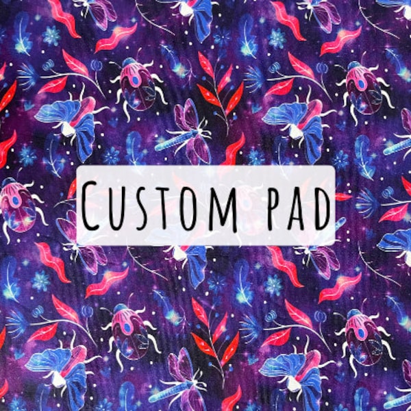 Custom Cloth Pad- Jersey- 7, 8, 9, 10, 12,14 and 16"- Your choice of length & absorbency- pantyliner/ overnight/ moderate/ heavy/ light flow