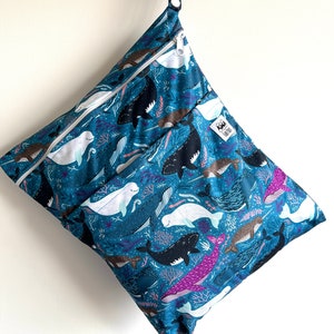 Sac imperméable en PUL/Sac à couches/Sac à couches/Sac pour serviette en tissu - Grand - Double poche