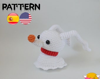 Pattern Halloween Dog Ghost - Amigurumi Dog PDF TUTORIAL - Crochet PATTERN Dog