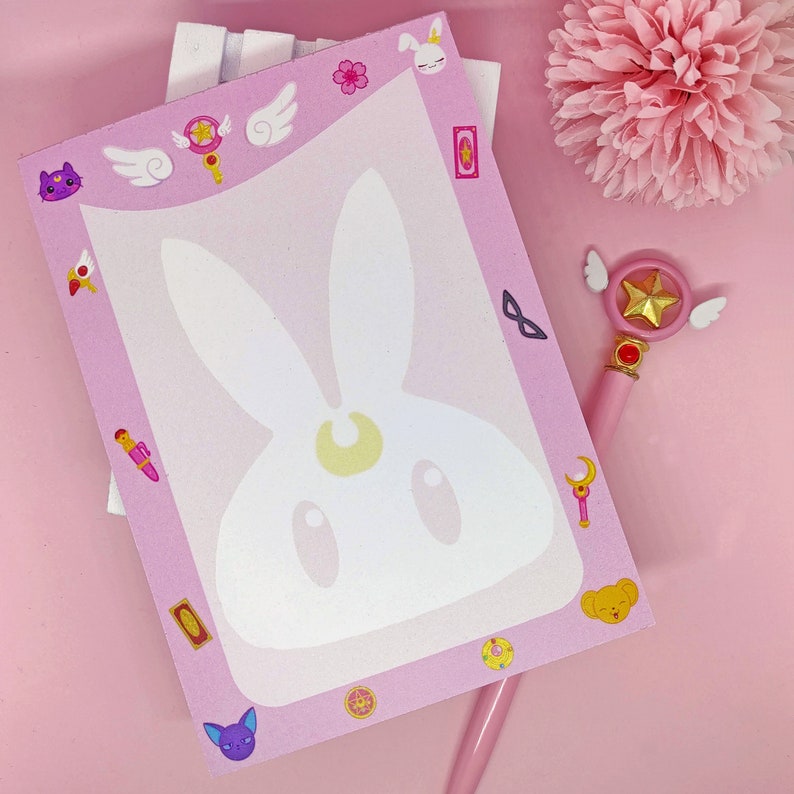 Moonie Galen.draws Memopad Sailor Moon Card Captor Sakura Bloc Notes Magical Girl