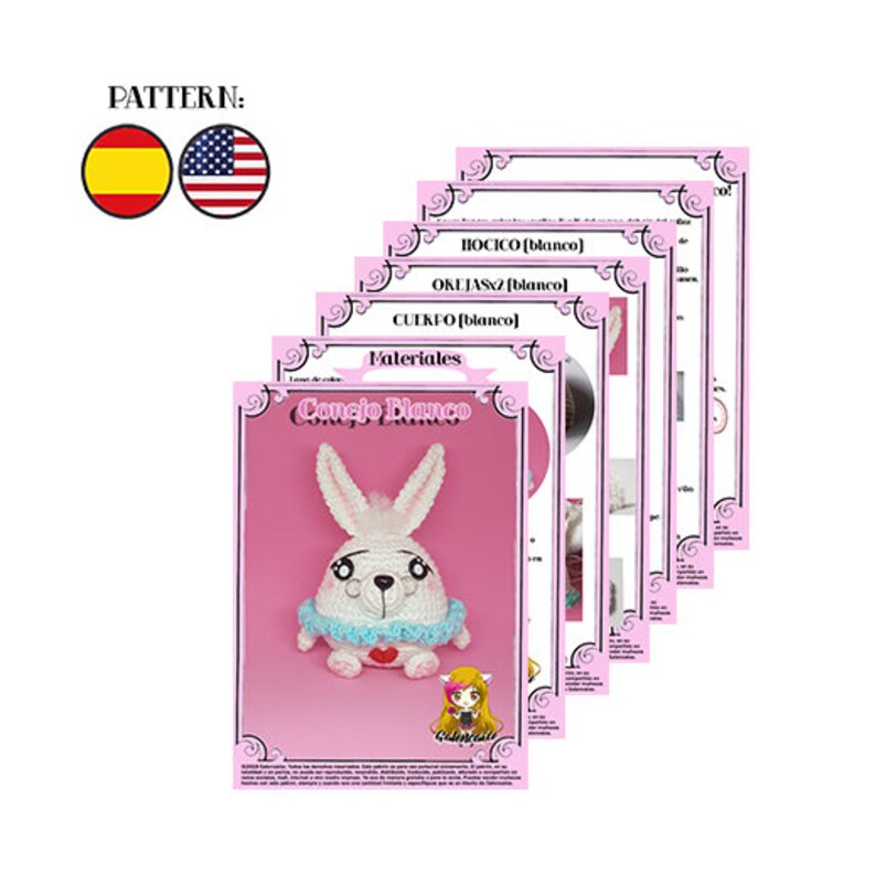 Crochet PATTERN White Rabbit of Alice in Wonderland Amigurumi White Rabbit PDF TUTORIAL