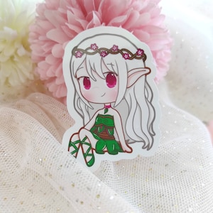 Sticker Freya The forest elf scrap bullet journal sticker Galen.Draws