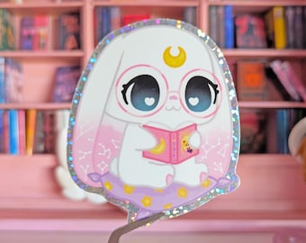 Sticker Bunny Constellation Moon Bun Rabbit, Sticker Vinyl Sticker kawaii stationery glitter Galencaixe