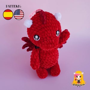 Crochet pattern DRAGON amigurumi pdf tutotial amigurumi dragon pattern by Galencaixe fantasy animal Little Dragon Xin Pattern DIGITAL PDF