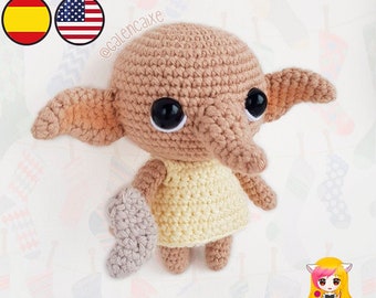 Amigurumi PATTERN crochet doll Free Elf Sock Student Witch crochet pattern- PDF TUTORIAL in English (us terms) and Spanish Galencaixe