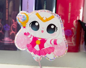 Sticker Sailor Bunny Constellation Moon Bun Rabbit, Sticker Vinyl Sticker kawaii stationery glitter Galencaixe