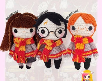 Amigurumi pattern crochet doll Three Wizards crochet PATTERN PDF in English (US terms) Español Galencaixe