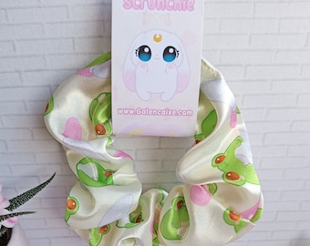 Scrunchie Frog with knife kawaii | Hair Ties | Hair Scrunchies | Hair Elastics | PigTail froggy