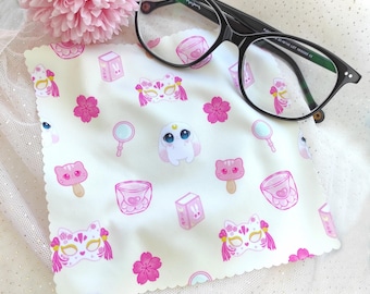 Glasses Cleaning Cloth  Moony Bunny Galaxy item Kawaii - Cute Screen Glasses Cleaner microfiber cleaning
