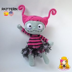 Pattern Amigurumi Zombirina PDF TUTORIAL - Crochet PATTERN Zombirina