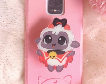 Phone Grip Lamb Cute Phone Holder, Aesthetic Phone Charm, Kawaii Cult Phone Grip Galencaixe