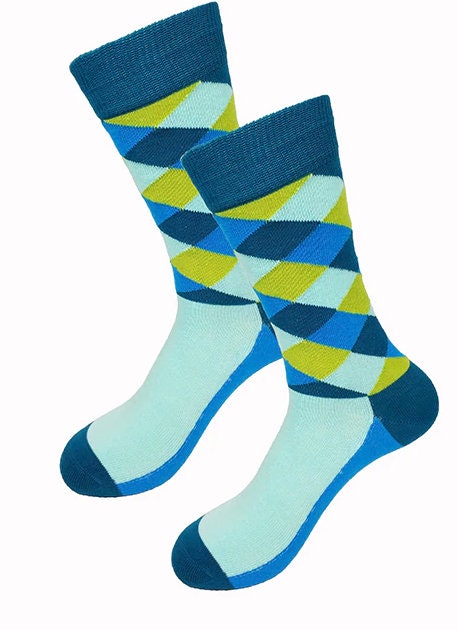 Colourful Argyle Socks plaid patterned Tartan Mens Gift | Etsy