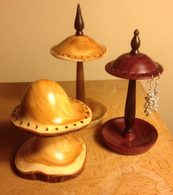 Hand Turned Earring Holder Etsy