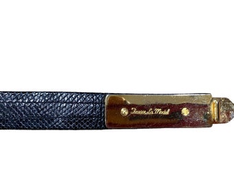 Vintage Finesse la model genuine lizard skin Black adjustable Belt horse shoe Finesse La Model Reptile Skin Belt - Etsy main image 3