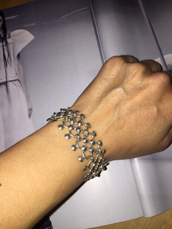 Fancy chain maille bracelet