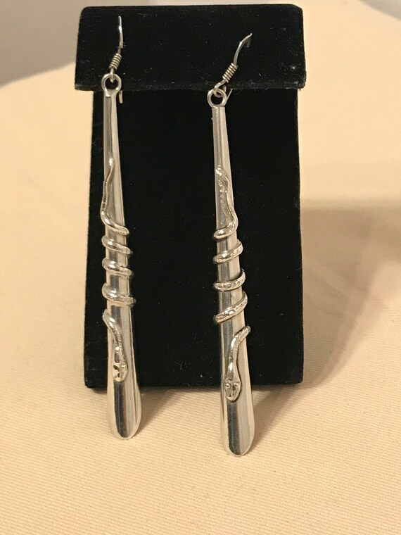 Snake dangle earrings